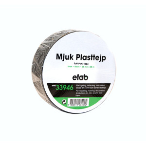 PVC-tejp svart 25mm 20m