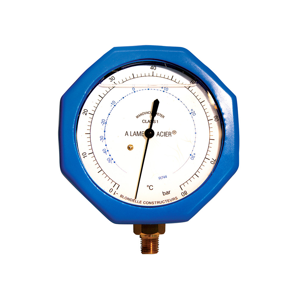 MANOMETER LP 1+80 TRANSKRIT. CO2 1/8NPT (ANTISHOCKSKYDD)
