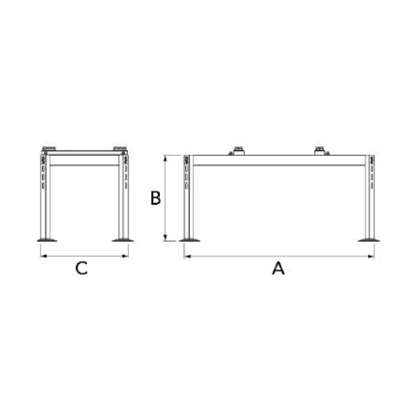Tecnosystemi Markkonsol Empire EVO 480 Antracitgrå