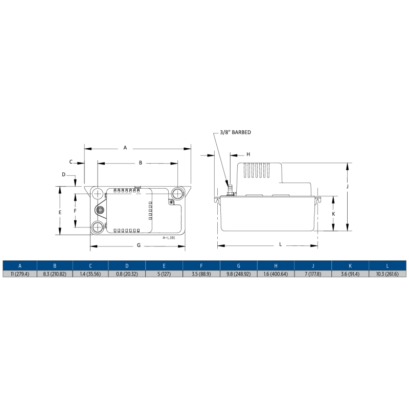 Little Giant Kondensvattenpump VCMA-20S Little Giant Kondensvattenpump VCMA-20S