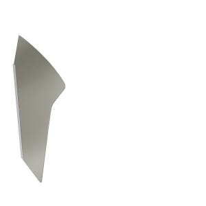 Sidostycke till tak vit