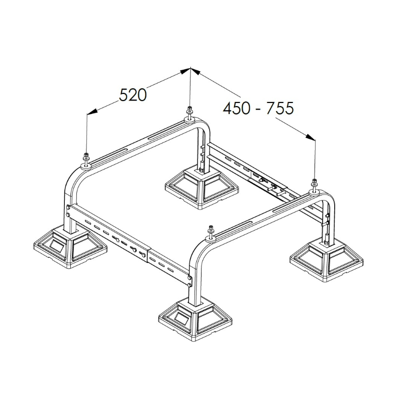 Castel En Markkonsol FrameFoot Mini mätt