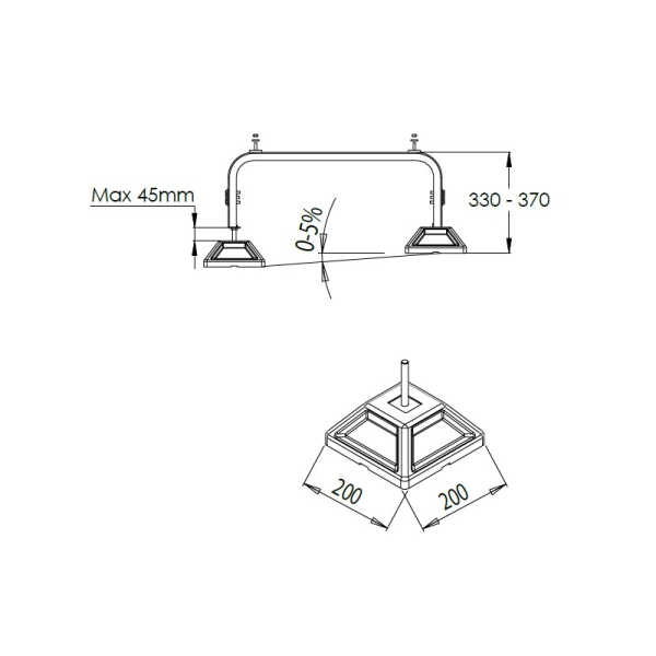 Castel En Markkonsol FrameFoot Mini mätt
