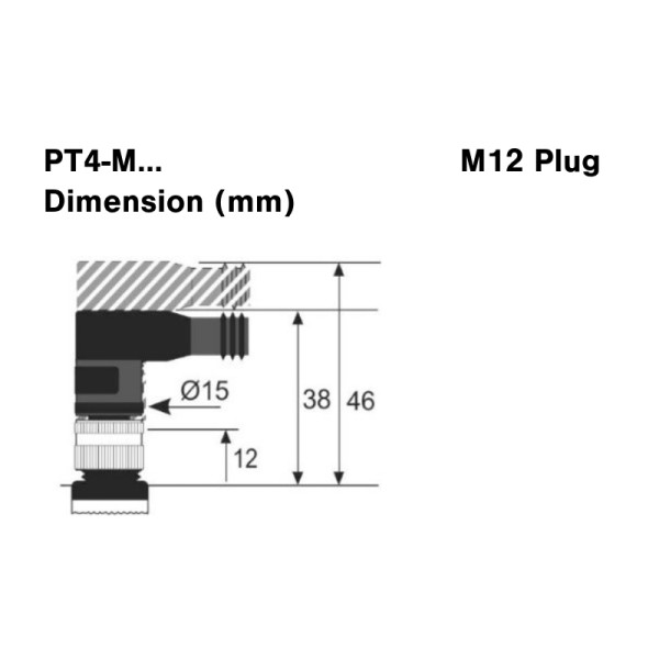 TRYCKTRANSMITTER KABEL TILL ALCO PT5 dimension