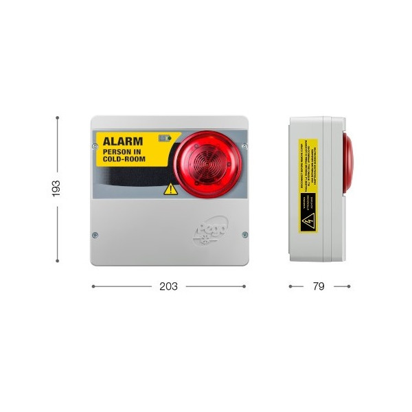 Instängningslarm ECP-APE-03 dimensioner Instängningslarm ECP-APE-03 dimensioner