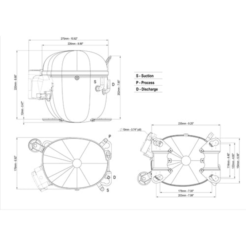 KOLVKOMPRESSOR EMBRACO NT6230U