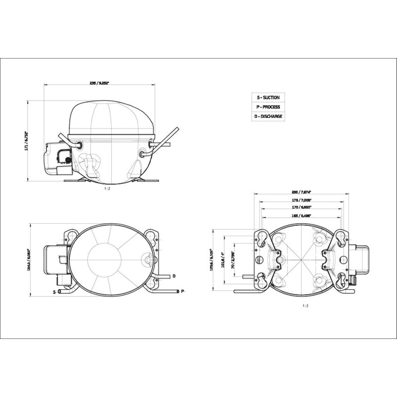 KOLVKOMPRESSOR EMBRACO EMT2121U