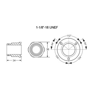 Alco Skruvadapter 1-1/8-18...