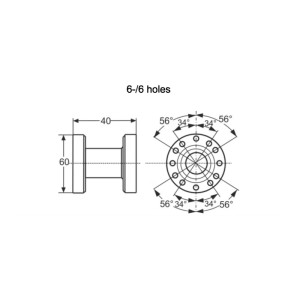 Alco Flänsadapter 6-/6-Hål...
