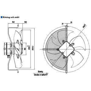 AXIALFLÄKT 4-P. 300MM M.... 2