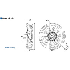 AXIALFLÄKT 4-P. 315MM M.... 2
