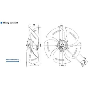 AXIALFLÄKT 4-P. 330MM M.... 2