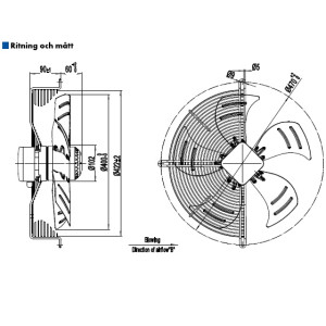 AXIALFLÄKT 4-P. 400MM M.... 2