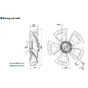 AXIALFLÄKT A6E400S  M. KORG... 2