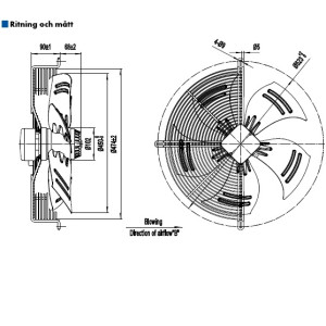 AXIALFLÄKT 4-P. 450MM M.... 2