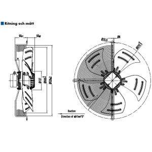 AXIALFLÄKT A4E500S  M. KORG... 2