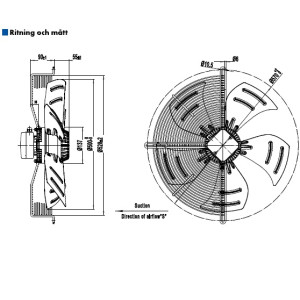 AXIALFLÄKT A4D500S  M. KORG... 2