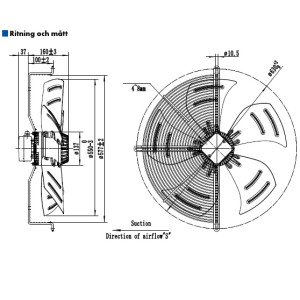 AXIALFLÄKT 6-P. 550MM M.... 2