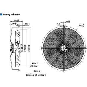 AXIALFLÄKT A6D800S  M. KORG... 2