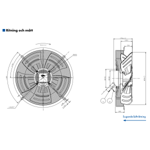 AXIALFLÄKT A3P500  M. KORG... 2