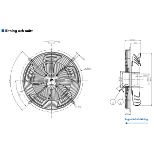 AXIALFLÄKT A3P450  M. KORG... 2