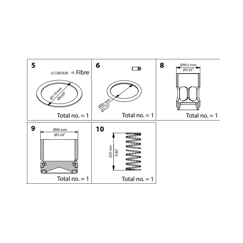 DANFOSS OVERHAUL KIT CHV DN 100 148B6172