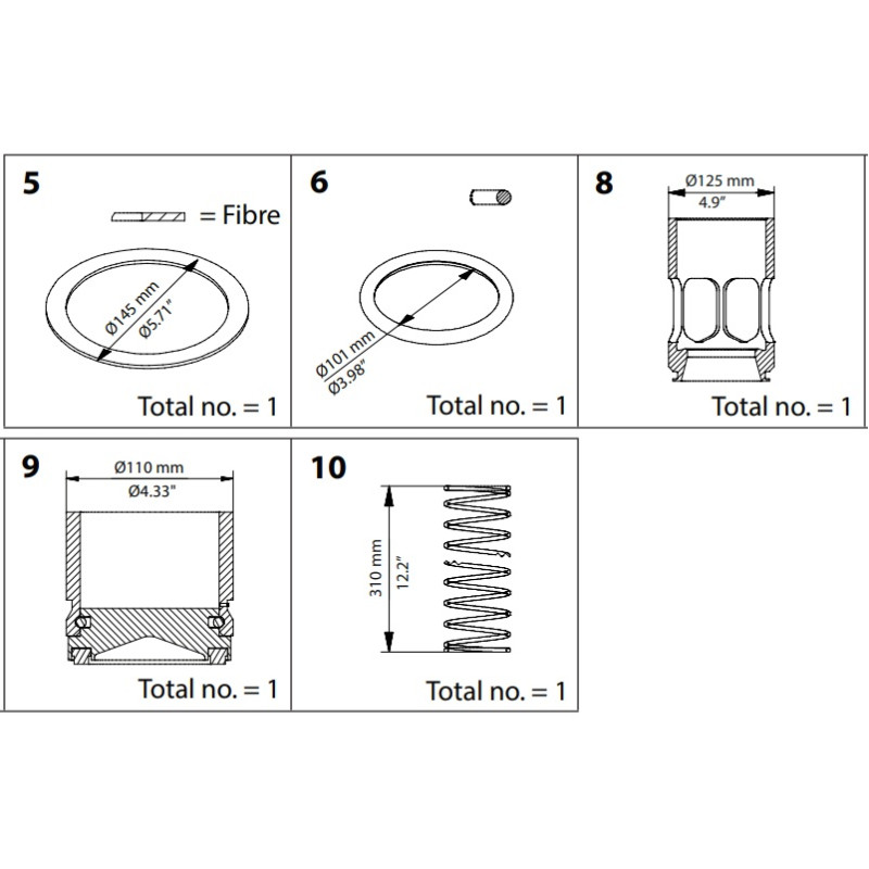 DANFOSS OVERHAUL KIT CHV DN 125 148B6173
