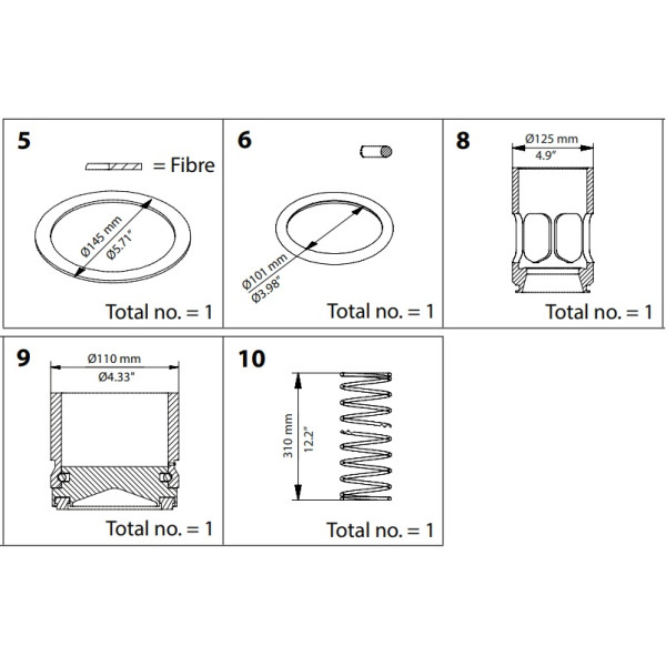 DANFOSS OVERHAUL KIT CHV DN 125 148B6173