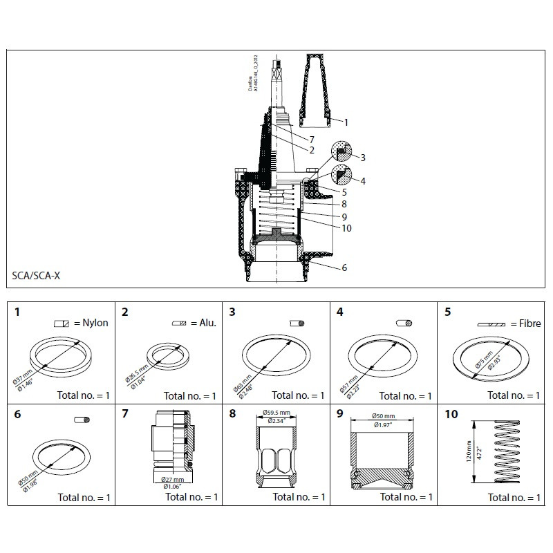 DANFOSS OVERHAUL KIT SCA DN 65 148B6163