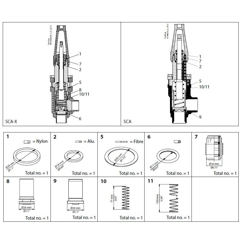 DANFOSS OVERHAUL KIT SCA DN 15-20...