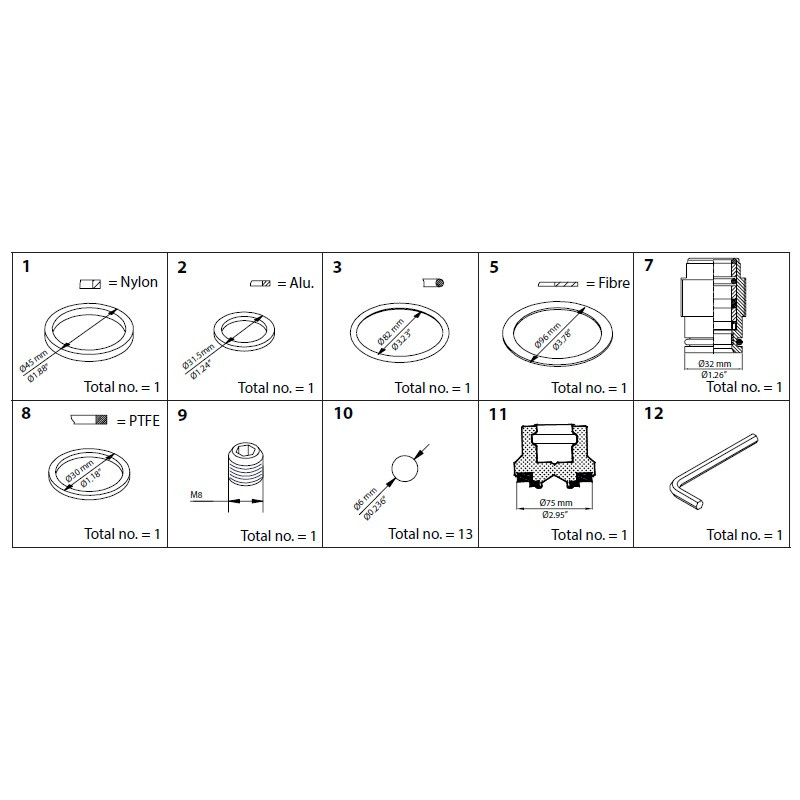 DANFOSS OVERHAUL KIT SVA DN 80 148B6155