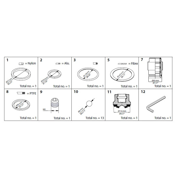 DANFOSS OVERHAUL KIT SVA DN 125 148B6157