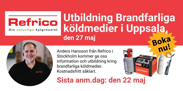 Utbildning Brandfarliga köldmedier -> fullbokad Tack! 