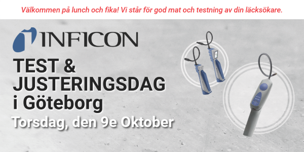 INFICONs TEST & JUSTERINGSDAG den 9e okt. i Göteborg 