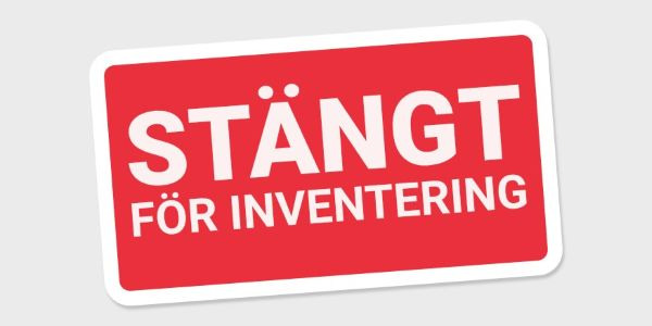 Stängt för inventering den 21 nov.